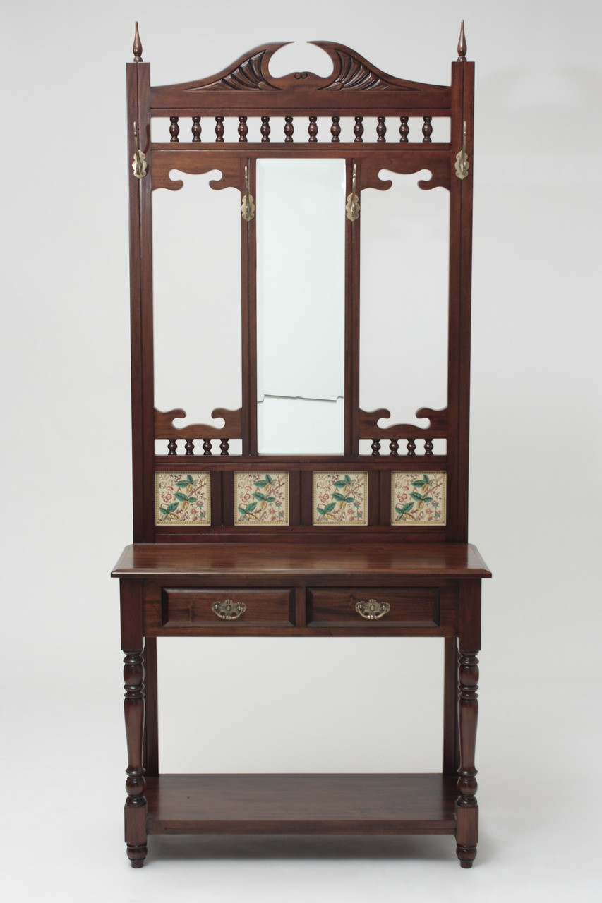 Solid Mahogany Hall Stands Hand Carved Mahogany Hall Trees Handmade
