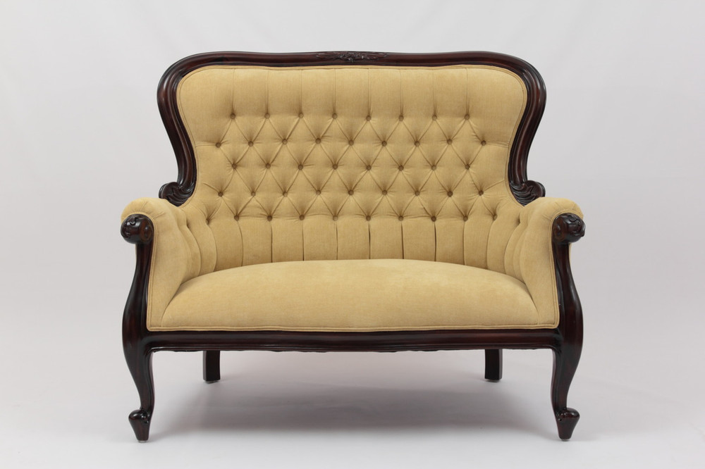 Victorian SpoonBack TwoSeater Armchair LaurelCrown