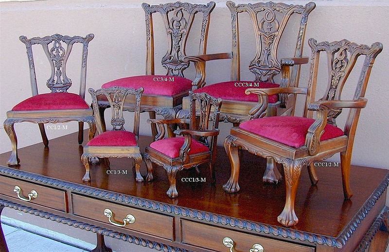 Antique Child's Armchair Laurel Crown Miniature Chippendale Armchair 1/2 - Antique Child's Armchair Laurel Crown