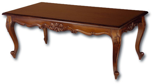 French Coffee Table Antique Reproduction Furniture From Laurel Crown Custom Coffee Table In Light Brown Hazelnut Color