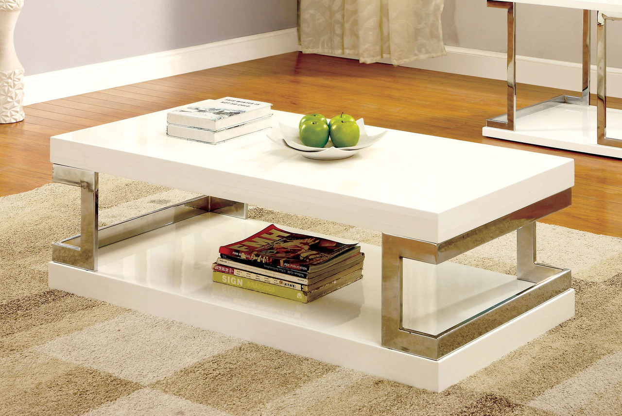 Messina Contemporary White Gloss Chrome Coffee Table   ID4486 Coffee Table  51712.1424801024.1280.1280 