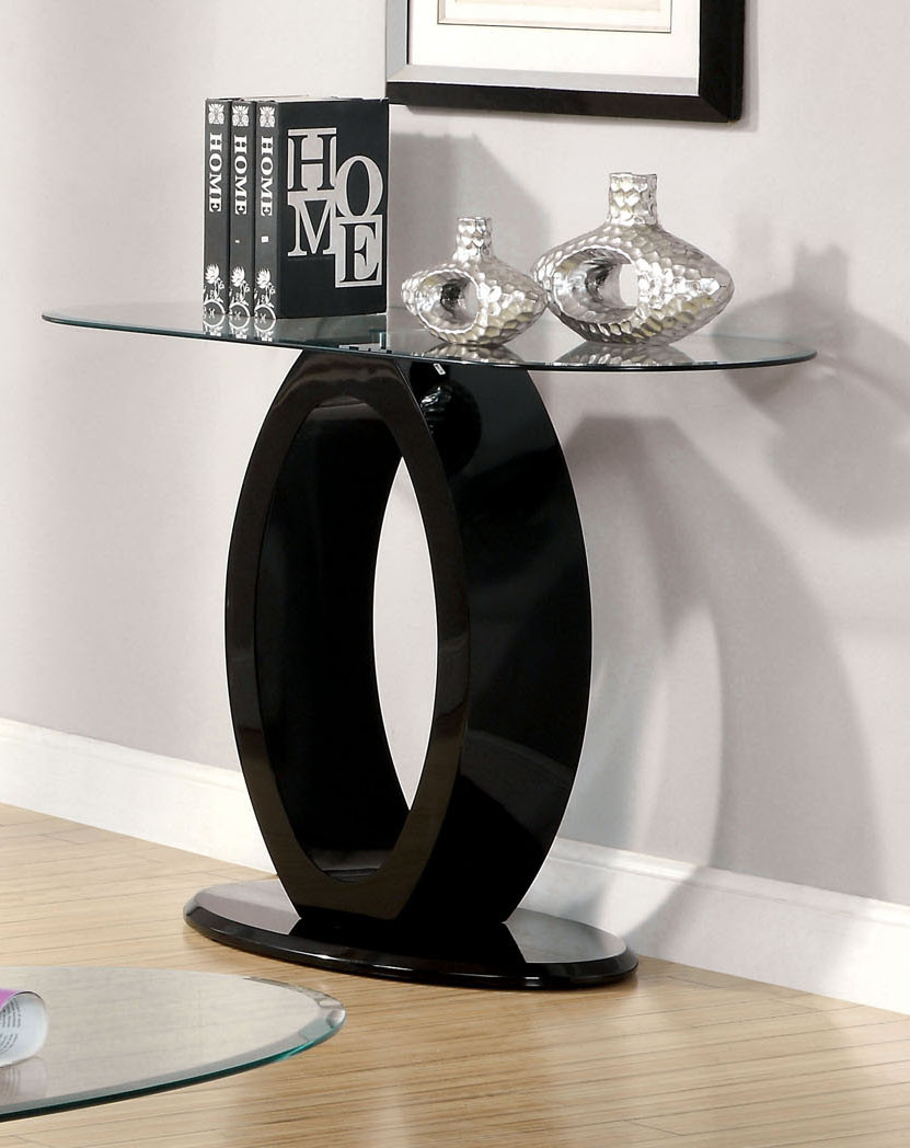 Newark Glass White Black Gloss Coffee Table