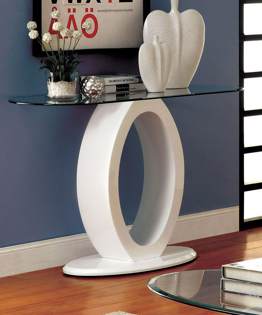 Newark Glass White Black Gloss Coffee Table