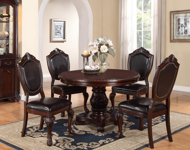 Marseille 48" Cherry Round Dining Table Set | Round Wood ...