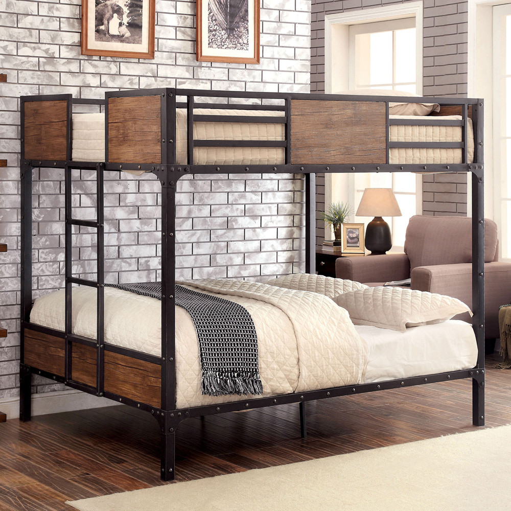 Austin Industrial Inspired Metal Full Size Bunk Bed