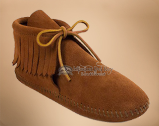 Classic Kids Fringed Suede Boot Moccasins