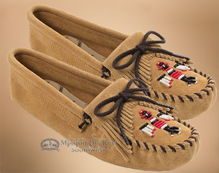 Women's Beaded Thunderbird Moccasins