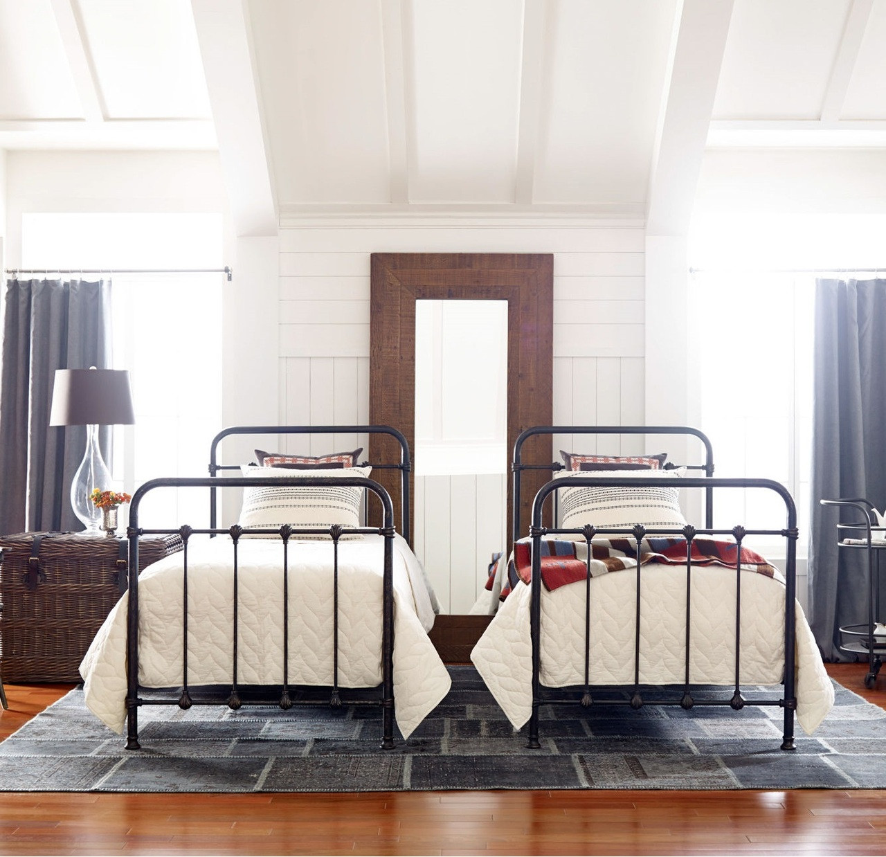 Kingsley Vintage Black Iron Twin Platform Bed Frame | Zin Home