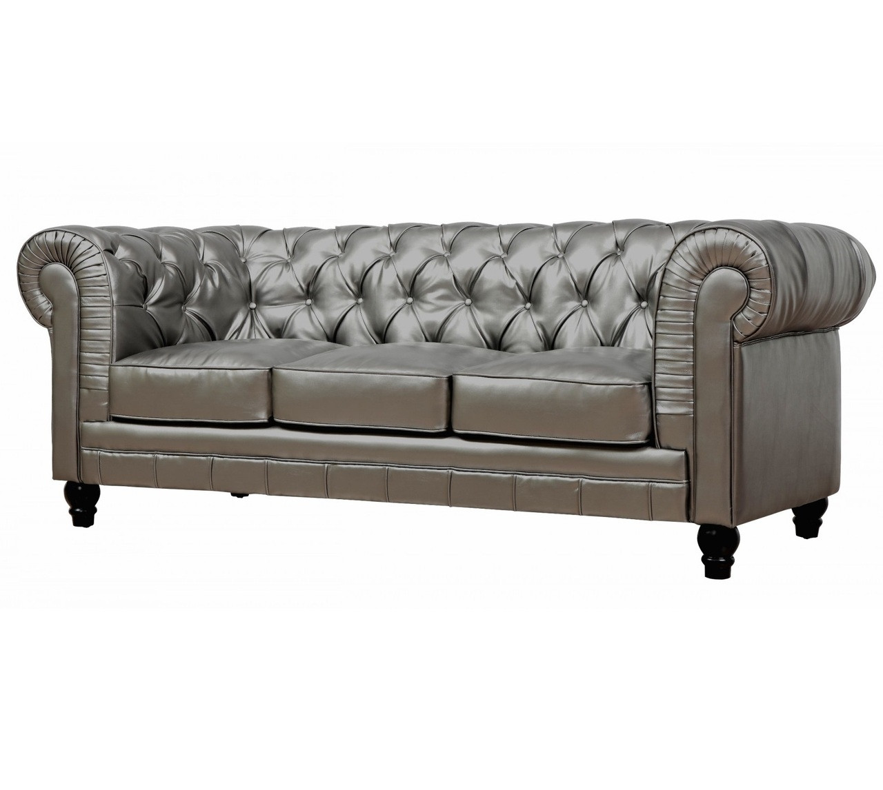 Zahara Tufted Silver Leather Chesterfield Sofa | Zin Home Tufted leather substance (s0021) (legacy content).
