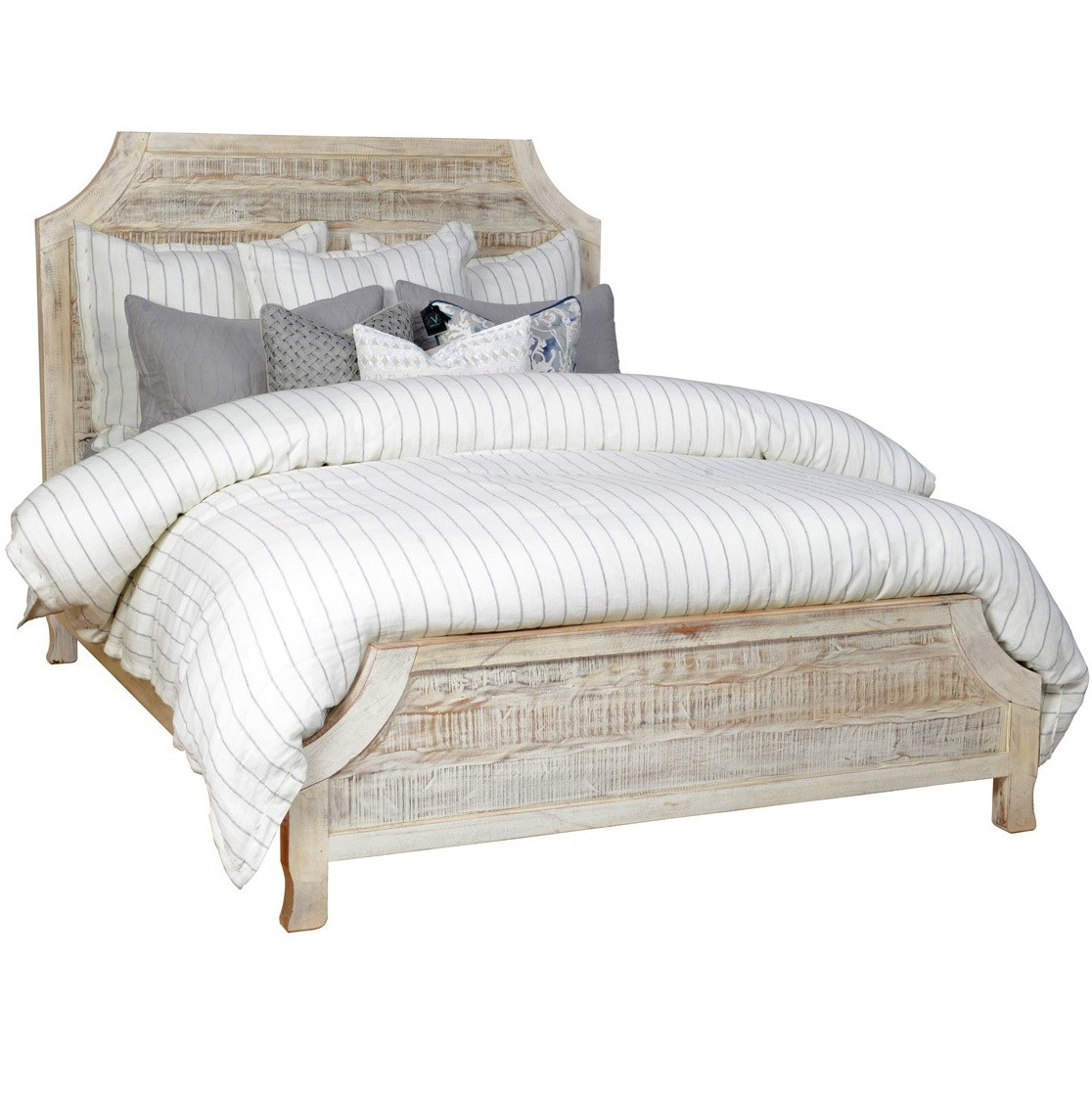 Reclaimed Wood Aria Queen Bed Rustic Grey Zin Home