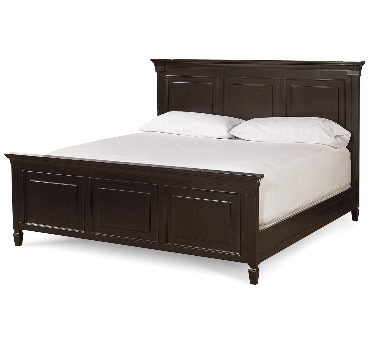 Country-Chic Black Queen Size Panel Bed Frame | Zin Home