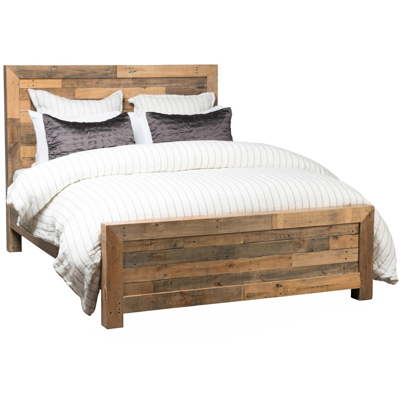 Angora Natural Reclaimed Wood King Platform Bed Frame | Zin Home