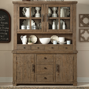 cabinet hutch china rustic reclaimed wood farmhouse swedish grey sideboard