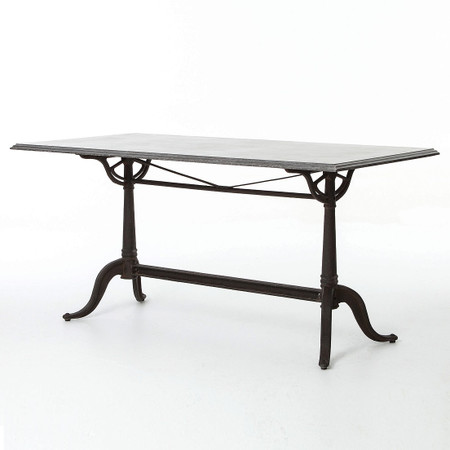 table dining bistro bluestone iron french industrial cast parisian pierre inch tables