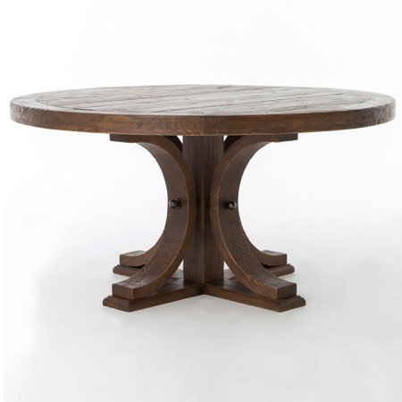 Lugo Reclaimed Wood 60 Round Pedestal Dining Table | Zin Home