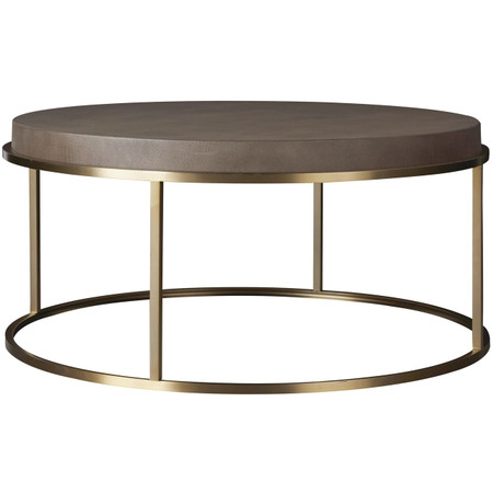 Portobello Modern Shagreen Round Coffee Table - Gold | Zin ...