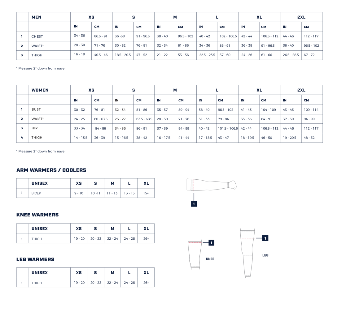 bianchi size guide