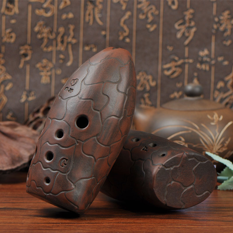 Buy Professional Level Xun Flute Chinese Ancient Musical Instrument Fish Pattern Ocarina