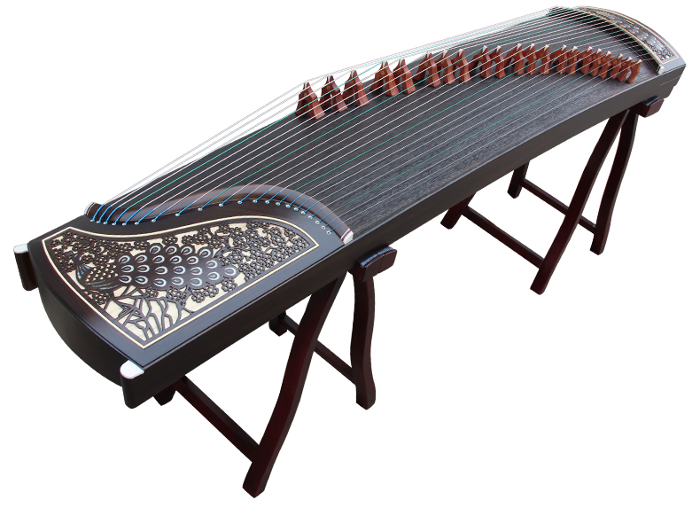 Buy Professional Peacock Carved Purple Sandalwood Guzheng Chinese Zither