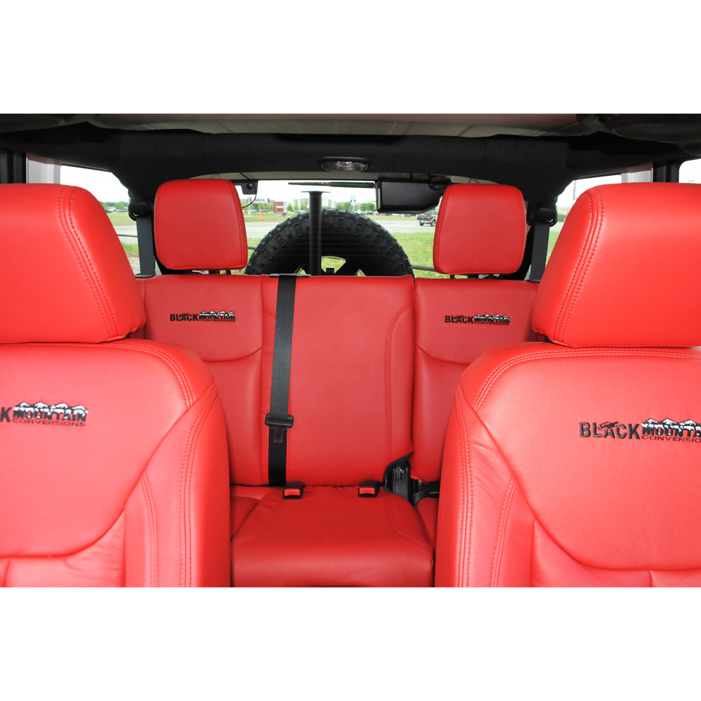 '07-Current Red Leather Seat Covers - Collins Bros Jeep