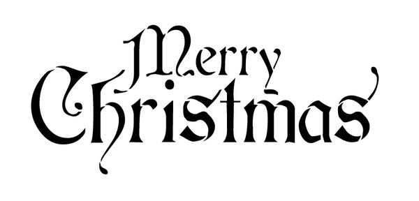 Word Stencil - Merry Christmas to All
