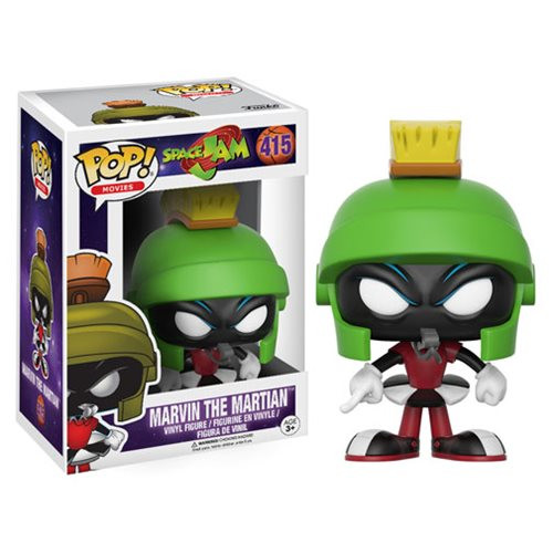 Get ready to jam! Get ready for the ultimate game with a familiar character from 1996's Space Jam. This Space Jam Marvin the Martian Pop! Vinyl Figure measures approximately 3 3/4-inches tall and comes packaged in a window display box. Ages 3 and up. Get ready to jam! Get ready for the ultimate game with a familiar character from 1996's Space Jam. This Space Jam Marvin the Martian Pop! Vinyl Figure measures approximately 3 3/4-inches tall and comes packaged in a window display box. Ages 3 and up.