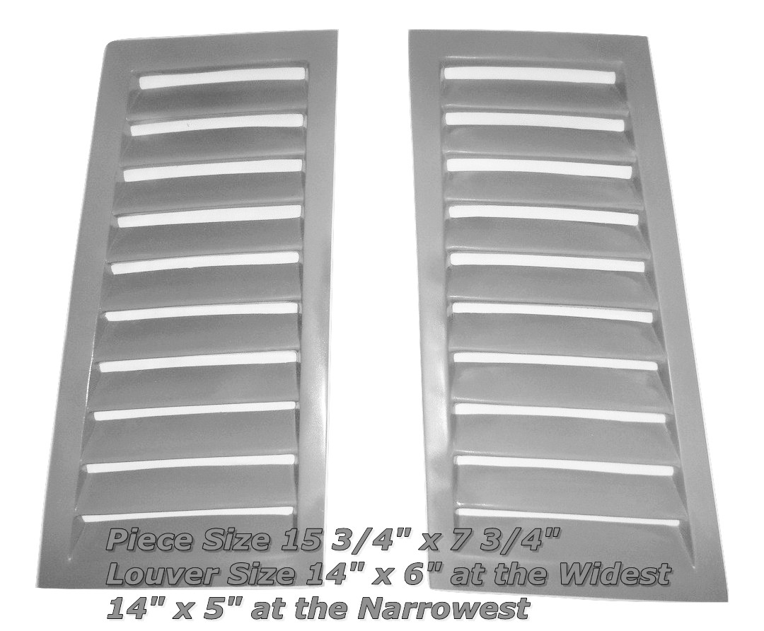 M323 "NEW" Universal Shelby Style Fiberglass 9 Louver Hood Vents