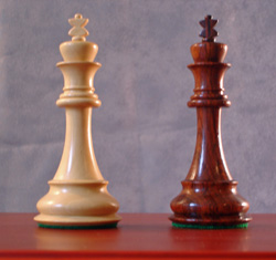 The Templar Chess Pieces in Rosewood from ChessCentral