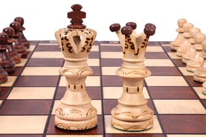 The Alcazar - Unique Wood Chess Set, Exotic Hand Craved Chess