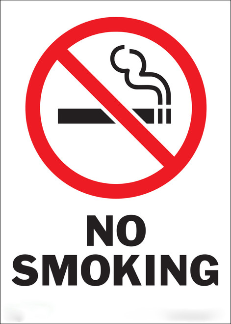 No Smoking Decals and Labels, 7Hx5W - Smoking Signs | Zing