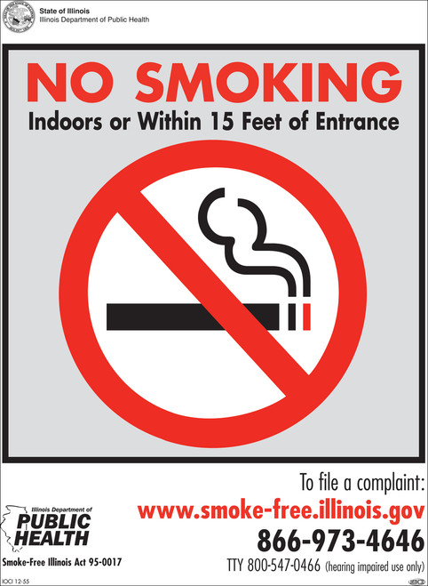 illinois no smoking sign no smoking signs zing