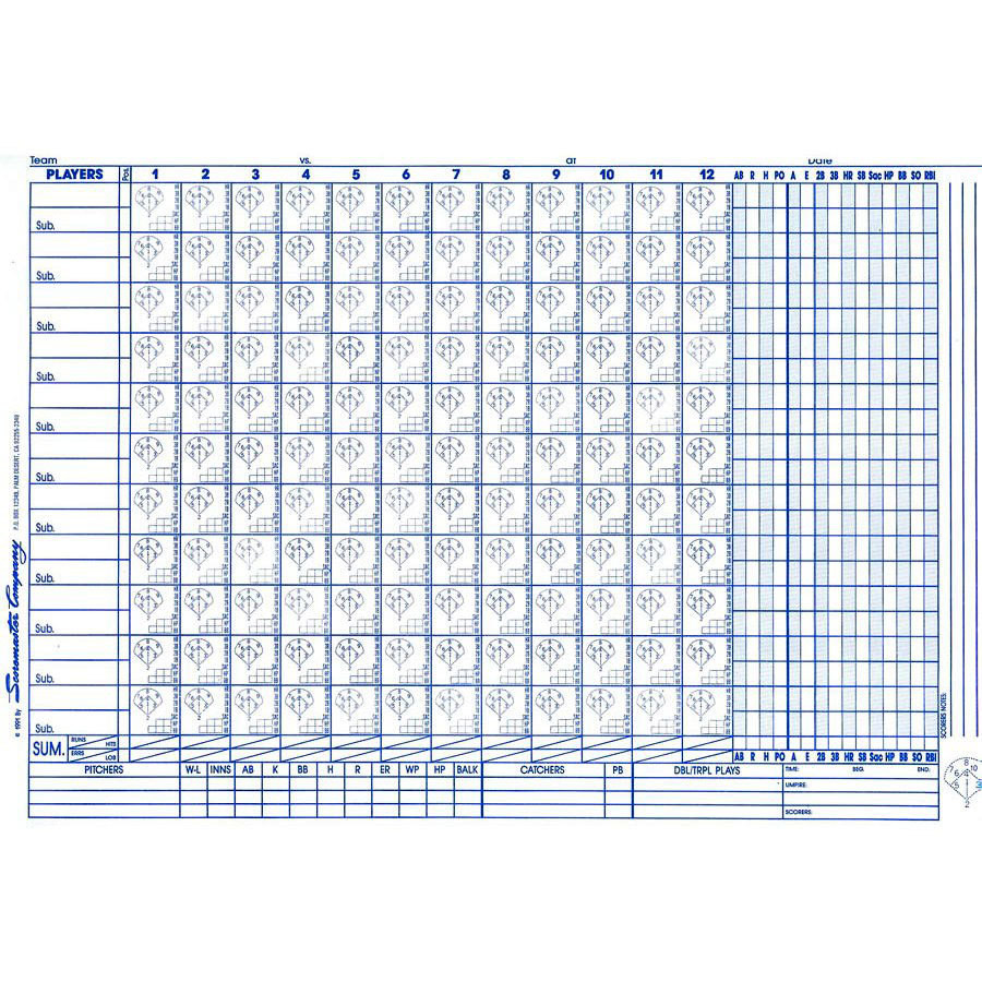 Scoremaster Baseball/Softball Scorebook