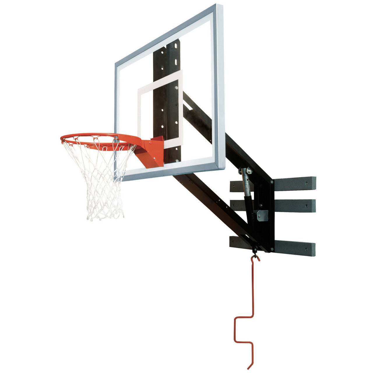 Bison PKG300 Zip Crank Wall Mounted Adjustable Basketball Hoop ... Bison PKG300 Zip Crank Wall Mounted Adjustable Basketball Hoop ...