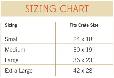 Jax and Bones Crate Cover Size Guide