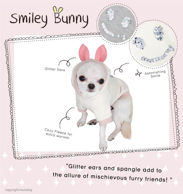 Louisdog Smiley Bunny Hoodie