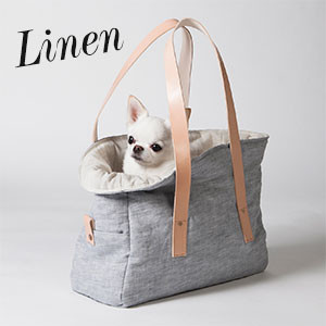 Louisdog Linen Viva Bag Dog Carrier Louisdog Linen Viva Bag