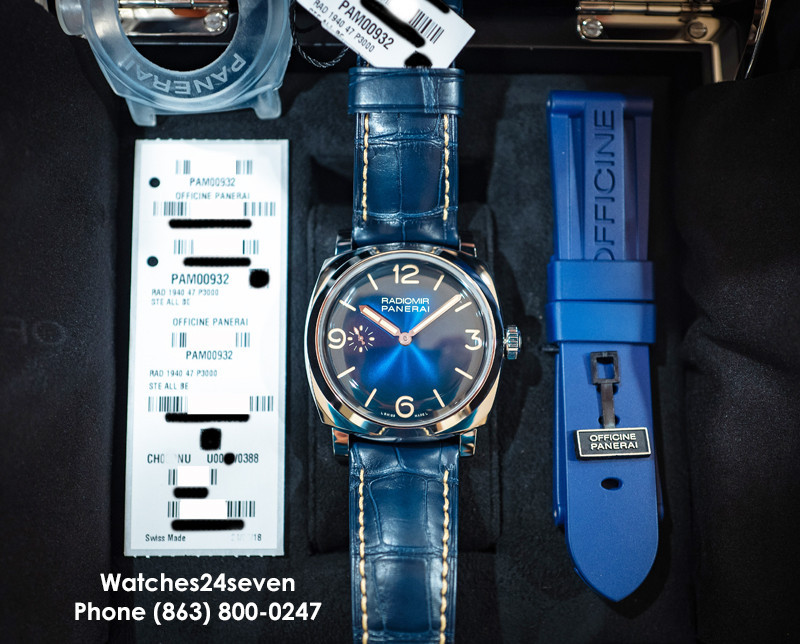 TimeZone TZ Showcase FS PANERAI PAM 982 BMG TECH PAM 982 Blue