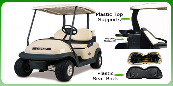 Club Car Precedent: plastic top supports, bagwell, seat back