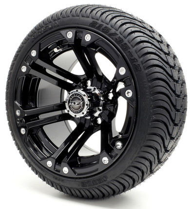 Madjax 12 Black Nitro Wheels | MJFX Viper Street Low Profile 215-40-12 ...