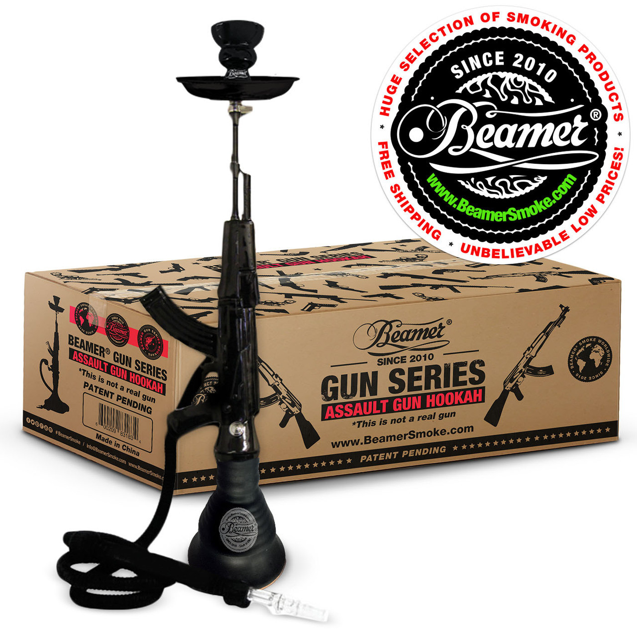 AK47 Beamer Assault Gun Hookah The Best Gun Hookah Out There