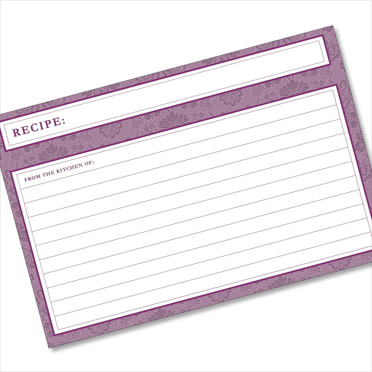 purple recipe cards