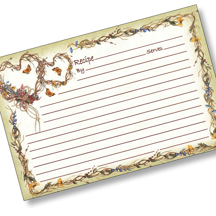 romantic 4x6 recipe card buy online earth friendly made 4x6 recipe card binder
