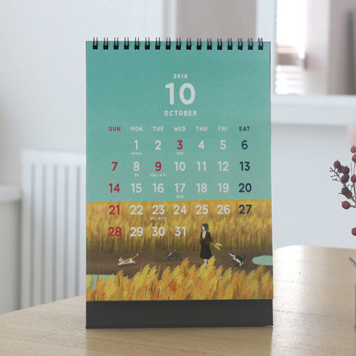 small desk calendar 2018