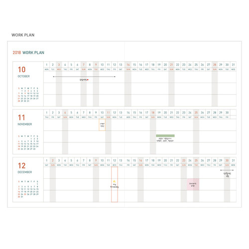 monthly work planner