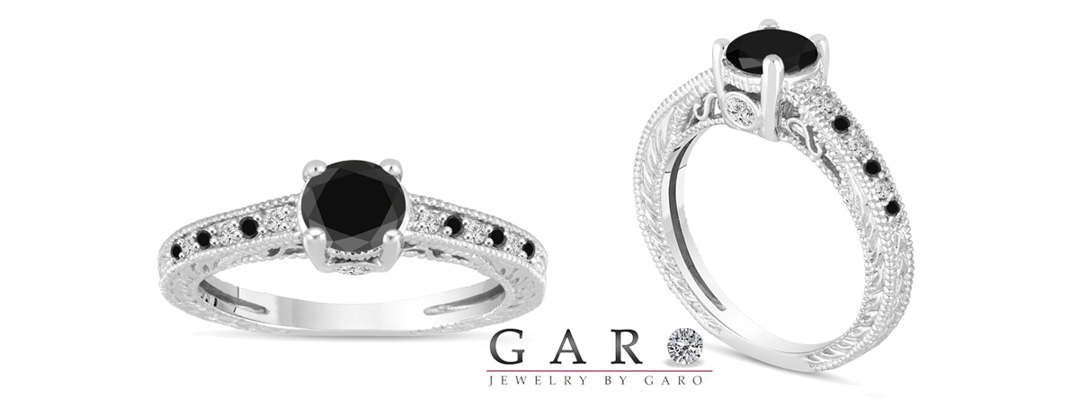 Genuine Black Diamond Engagement Wedding Ring Fine Jewelry Details about   Solid Gold 0.09 Ct 