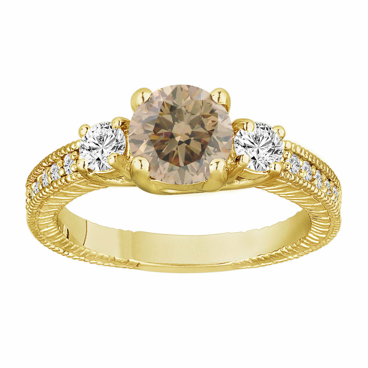 Yellow gold vintage ring — 11