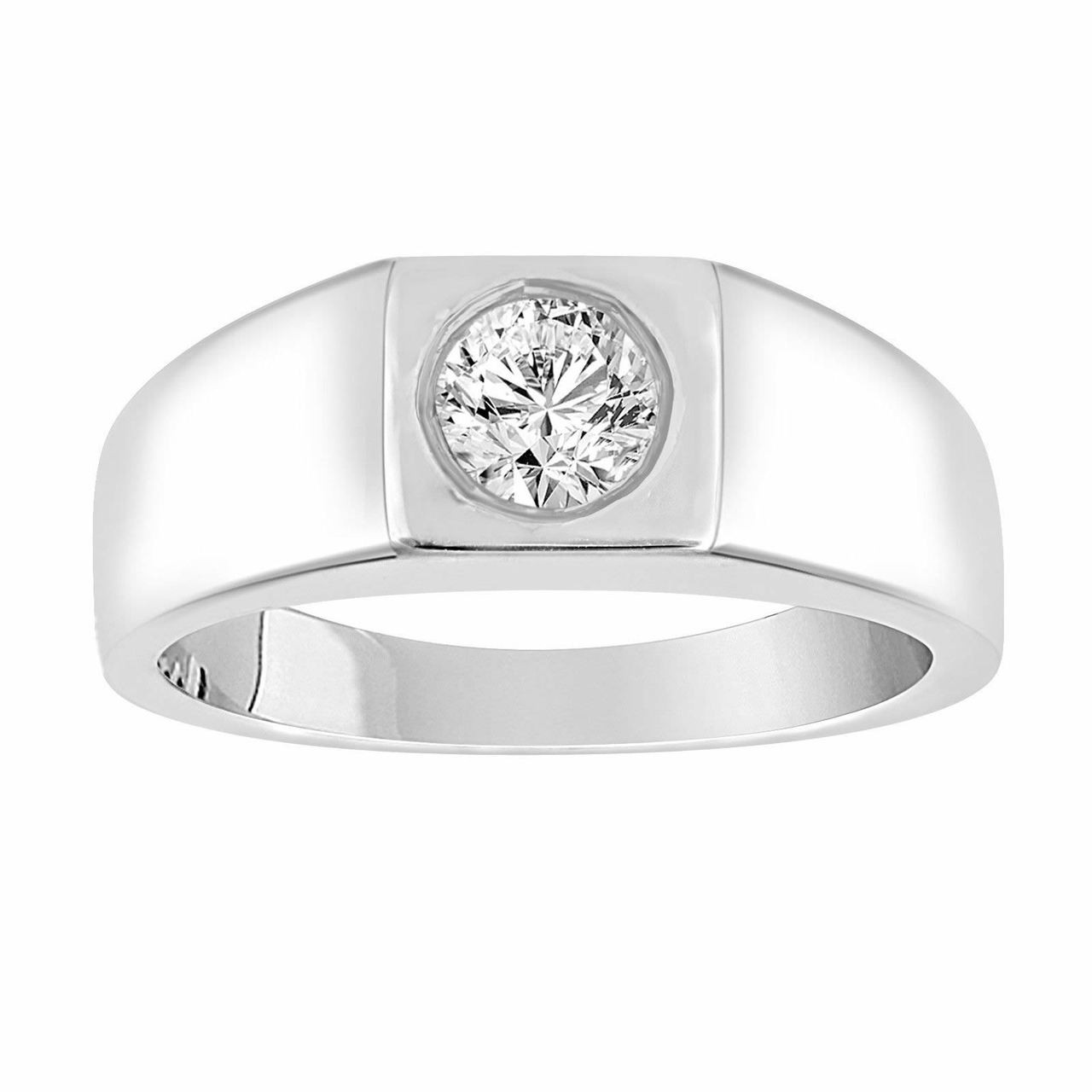 050 Carat Solitaire Diamond Mens Ring White Gold Mens Diamond Wedding Ring Mens Engagement 5417