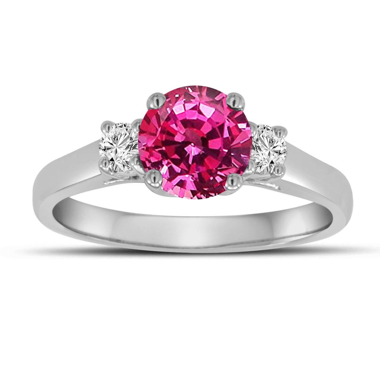 pink sapphire and diamond engagement ring