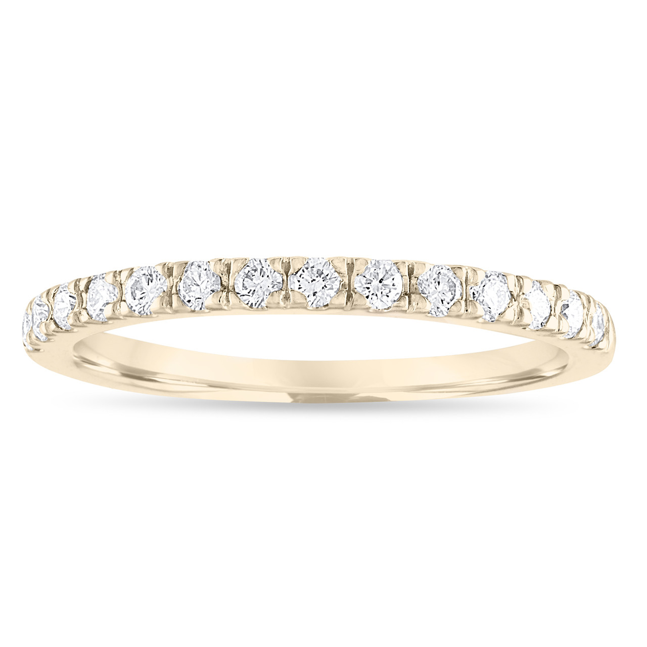 Gold Diamond Wedding Band Half Eternity Ring Yellow Gold Diamond Wedding Band Half Eternity Ring Yellow Anniversary Stackable F Vs2 0 28 Carat Handmade