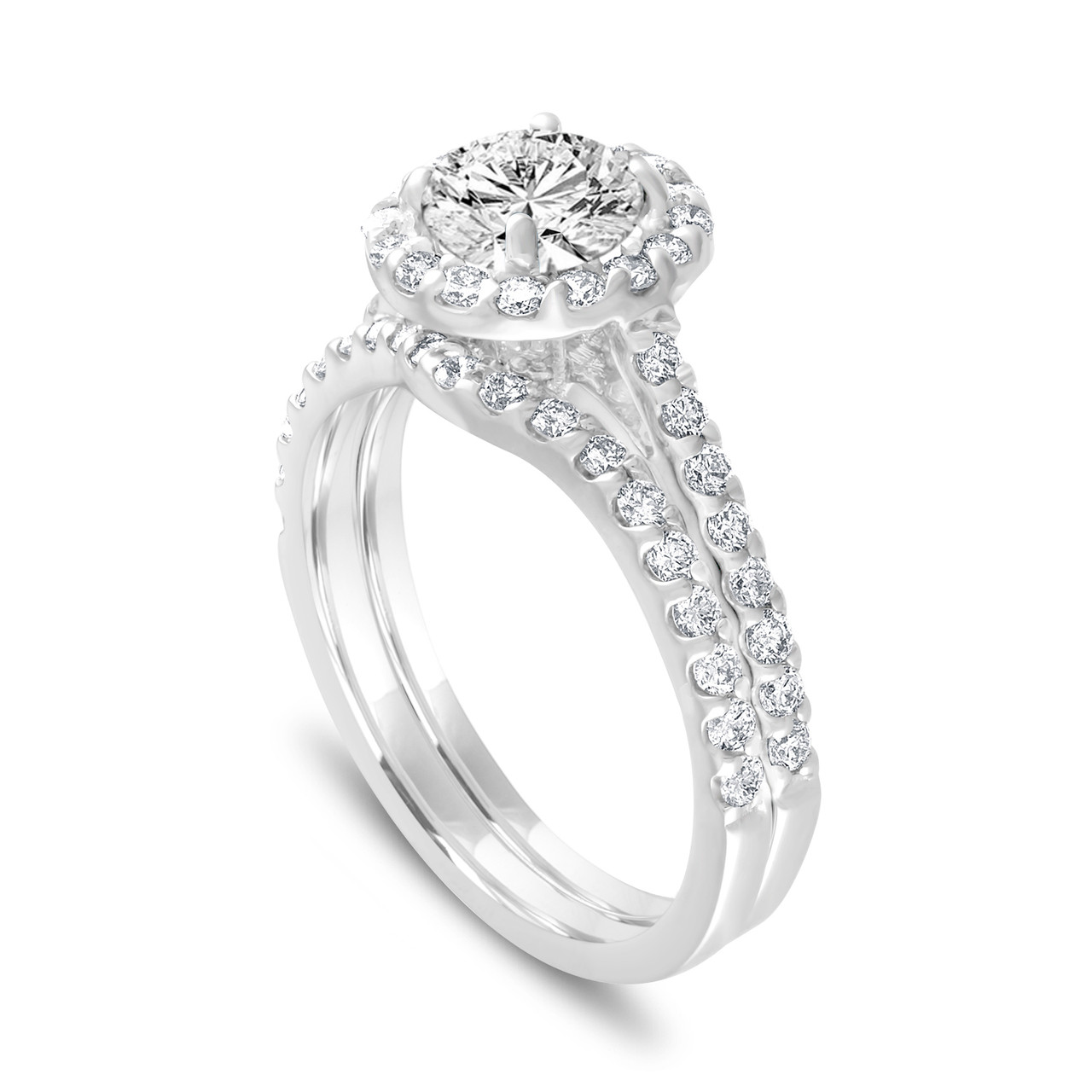 1 84 Carat Diamond Engagement Ring Set Halo Bridal Sets Gia 1 84 Carat Diamond Engagement Ring Set Halo Bridal Sets Gia Certified Pave Wedding Rings 14k White Gold Handmade